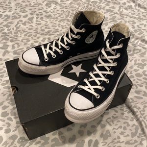 Women’s Converse platform high top Chucks.